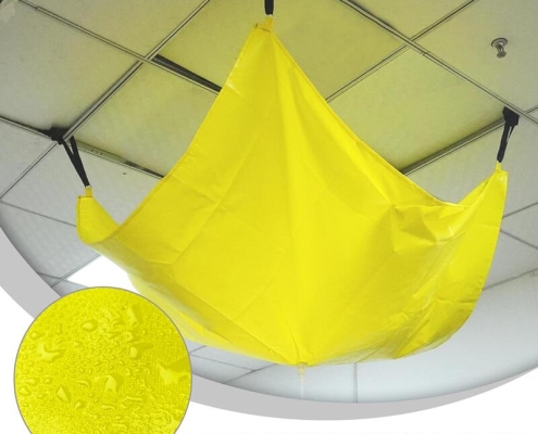 Emergency roof leak tarps Leak diversion system