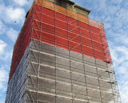 Cost-effective debris netting for renovation projects