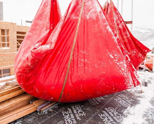 All-weather construction debris removal tarps Heavy-duty lifting tarps for snow and ice Snow tarps for lifting snow off driveways