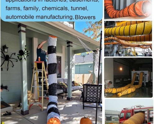 Heat-resistant ventilation duct Heavy-duty PVC duct for industrial ventilation Portable fire-retardant ventilation ducts