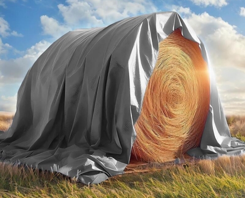 Affordable tarpaulin for straw and hay protection Durable tarpaulin for protecting straw during rain