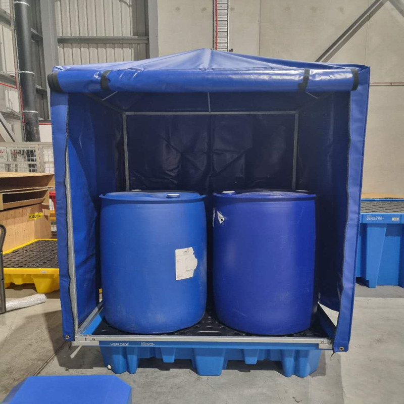 Double IBC Frame and Cover Single IBCPallet Tarps 4Drum Frame and Pallet Cover
