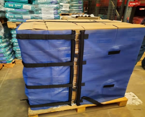 Pallet Wrap Cover eco friendly reusable pallet wrap for warehouse packaging custom reusable pallet wrap with Velcro straps